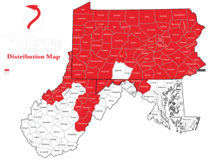 Helltown Distribution Map PA MD WV