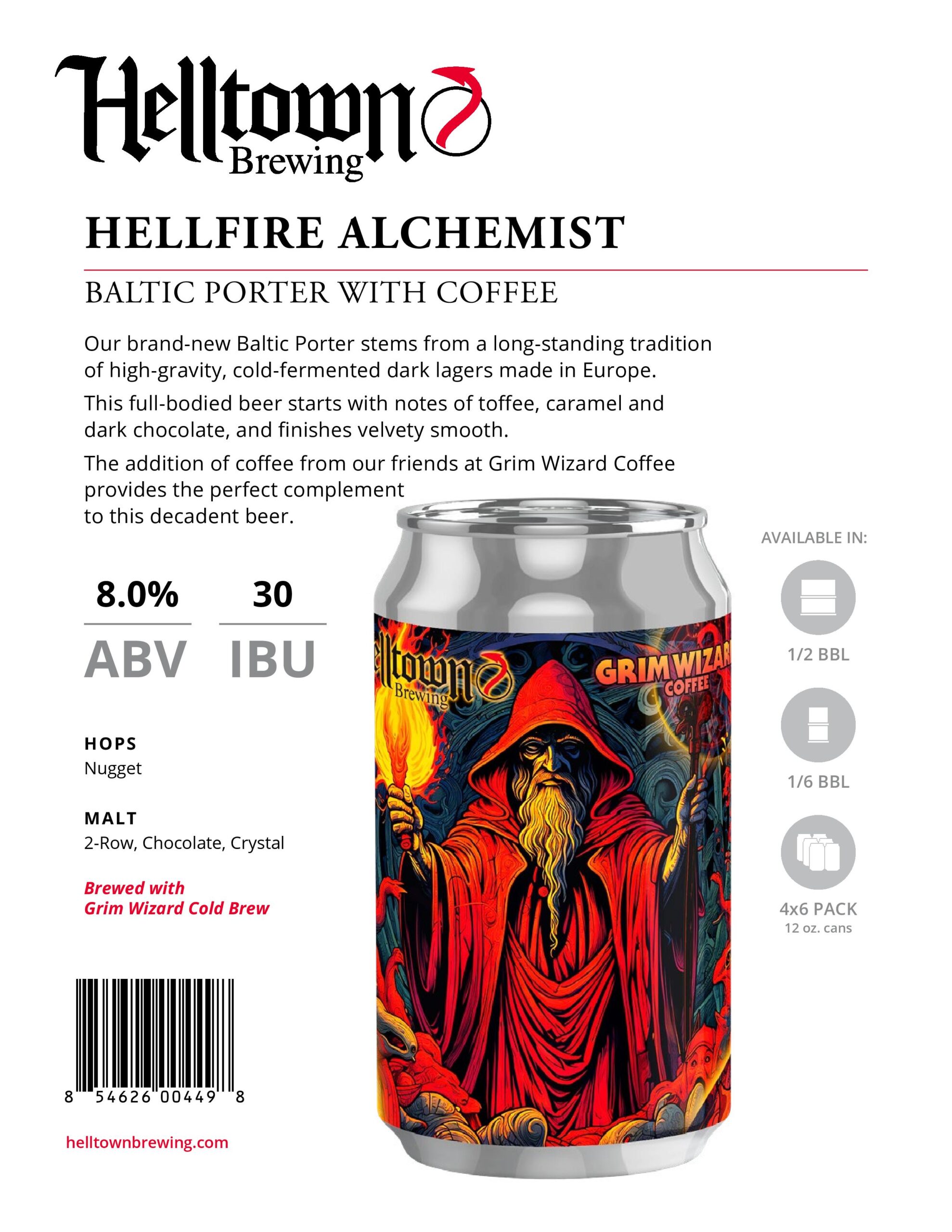 January Release - Hellfire Alchemist - Coffee Baltic Porter