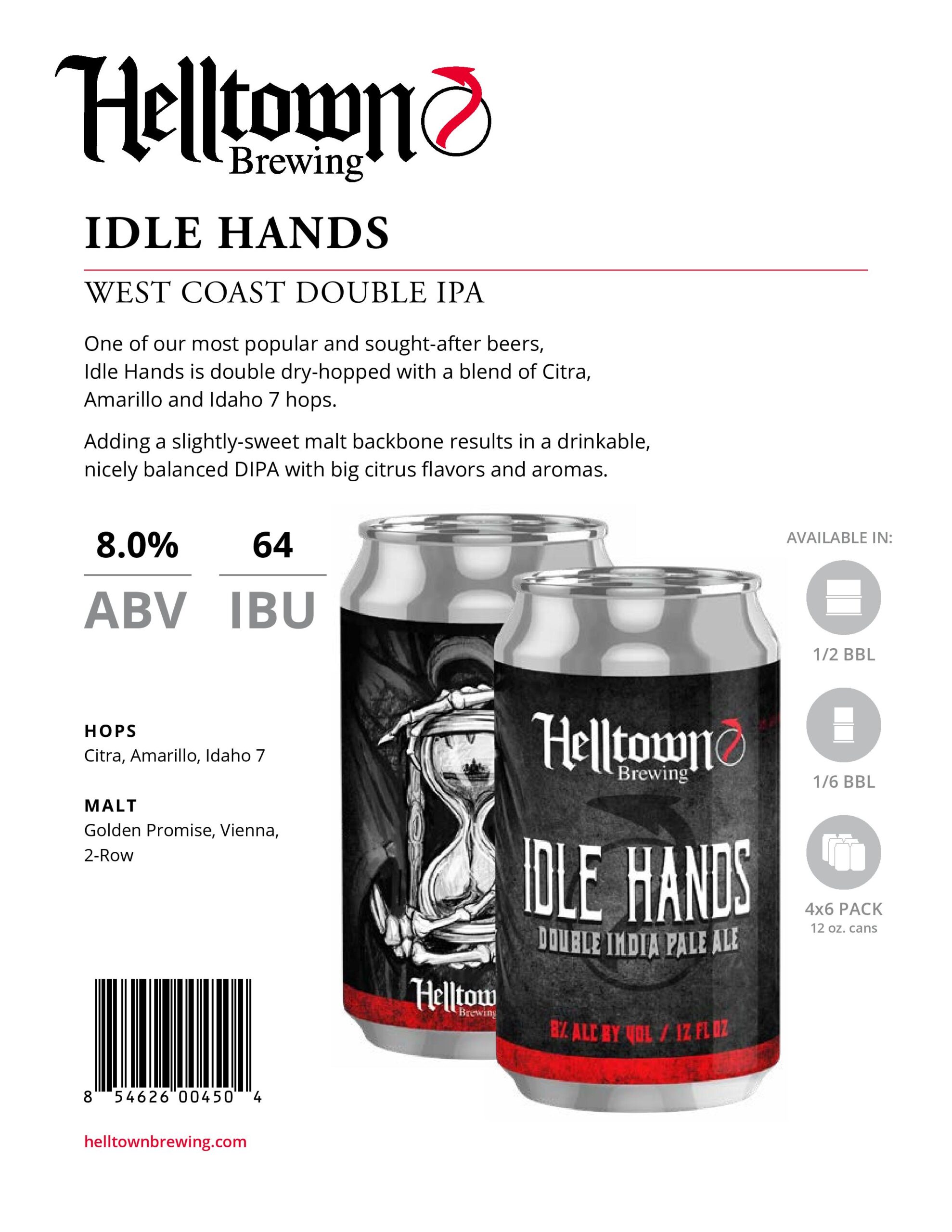 October Release - Idle Hands - Double West Coast IPA