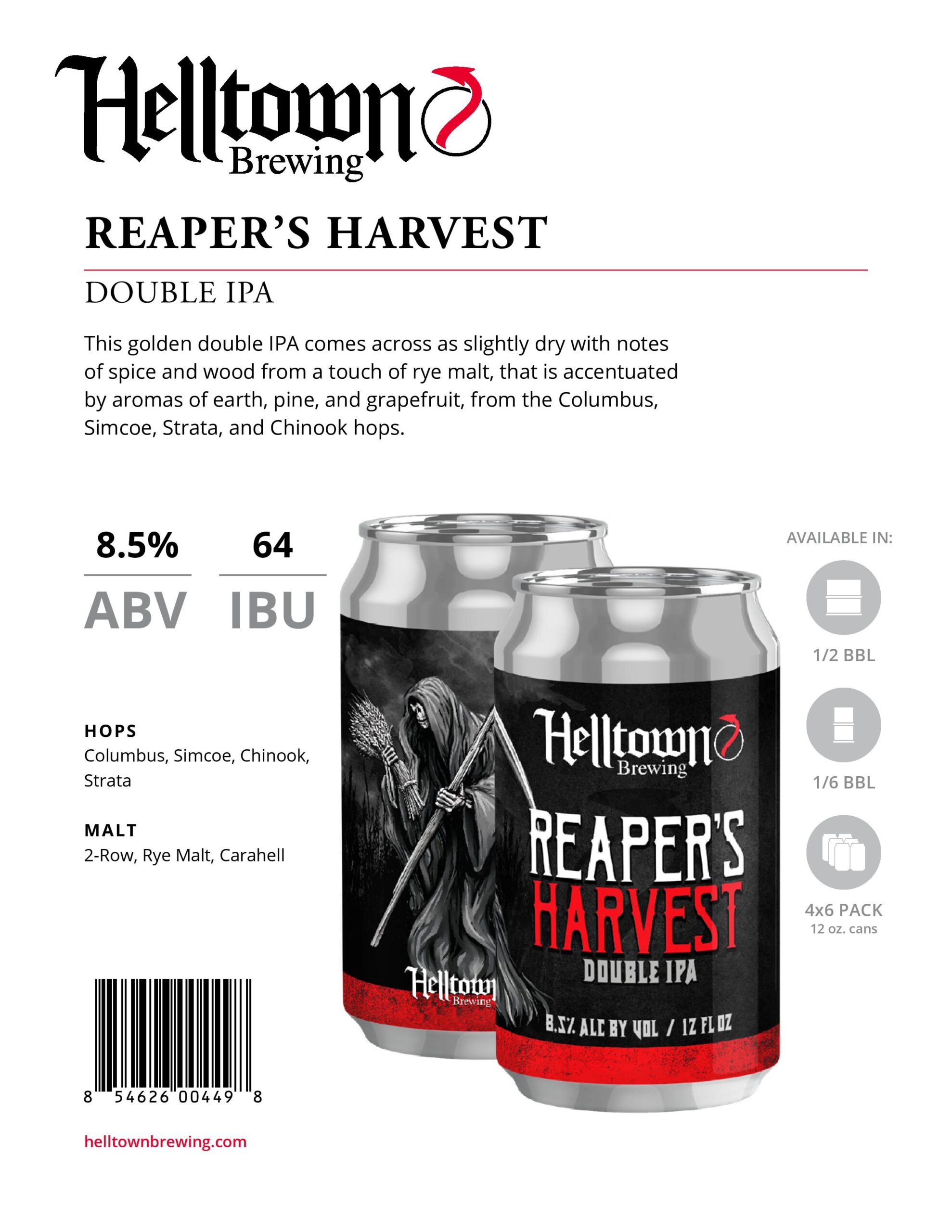 April Release - Reaper's Harvest - Double IPA